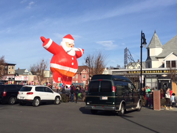 Santa helium parade balloon - helium inflatables for parades or events.